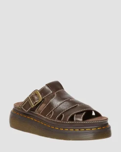 Sandales Maxxy Slide en cuir AR Rogue in Marron
