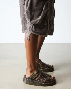 Sandales Maxxy Slide en cuir AR Rogue in Marron