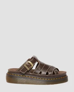 Sandales Maxxy Slide en cuir AR Rogue in Marron