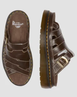 Sandales Maxxy Slide en cuir AR Rogue in Marron