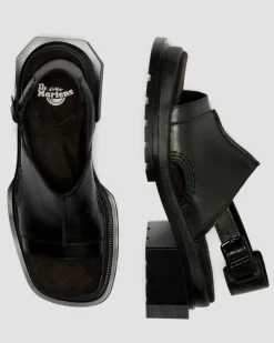 Sandales Maybole en cuir Wanama in Noir