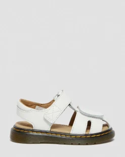 Sandales Moby II en cuir à brides velcro pour tout-petit in Blanc