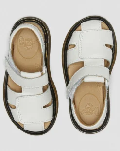 Sandales Moby II en cuir à brides velcro pour tout-petit in Blanc