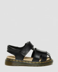 Sandales Moby II en cuir à brides velcro pour tout-petit in Noir