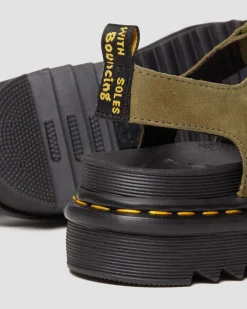 Sandales Nartilla en cuir Tumbled Nubuck in Muted Olive