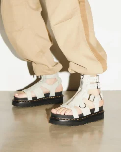 Sandales Olson en cuir Tumbled Nubuck à zip in Smoked Mint