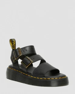 Sandales plateformes Gryphon en cuir in Noir