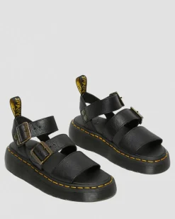 Sandales plateformes Gryphon en cuir in Noir
