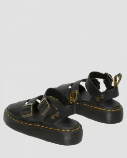 Sandales plateformes Gryphon en cuir in Noir