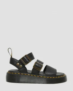 Sandales plateformes Gryphon en cuir in Noir