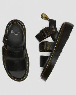 Sandales plateformes Gryphon en cuir in Noir