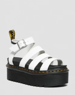 Sandales plateformes Quad Blaire en cuir Hydro in Blanc