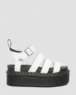 Sandales plateformes Quad Blaire en cuir Hydro in Blanc