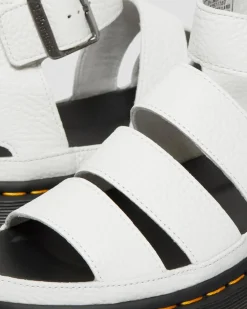 Sandales plateformes Quad Clarissa II en cuir Milled Nappa in Blanc