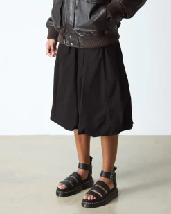 Sandales plateformes Quad Clarissa II en cuir Milled Nappa in Noir