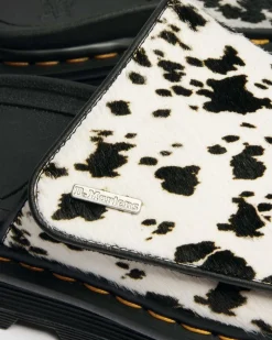 Sandales plateformes Zebzag en cuir Hair-On dalmatien in Crème & Noir