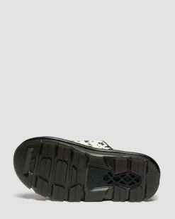 Sandales plateformes Zebzag en cuir Hair-On dalmatien in Crème & Noir