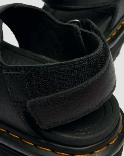 Sandales plateformes Zebzag en cuir Pisa in Noir