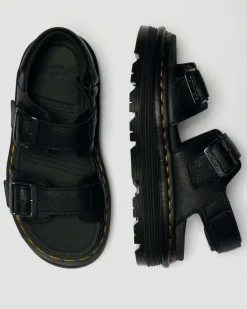 Sandales plateformes Zebzag en cuir Pisa in Noir