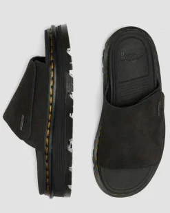 Sandales plateformes Zebzag en daim in Noir