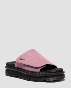Sandales plateformes Zebzag en daim in Rose Poudré