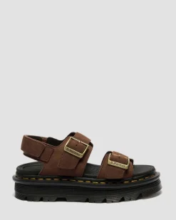 Sandales plateformes Zebzag en nubuck in Marron Sépia