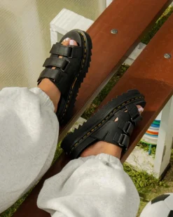 Sandales Raine Slide en cuir Athena in Noir