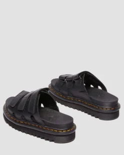 Sandales Raine Slide en cuir Athena in Noir