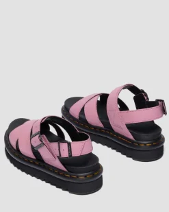 Sandales Voss II en cuir Athena à brides in Rose Poudré