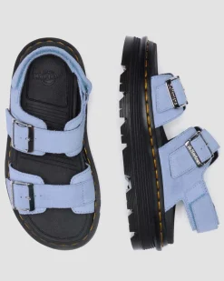 Sandales Zebzag en daim in Bleu Bleuet