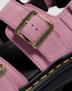 Sandales Zebzag en daim in Rose Poudré