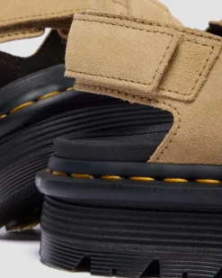Sandales Zebzag en daim in Tan